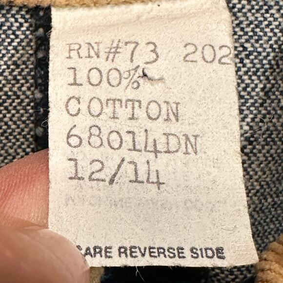 Vintage Youth 12/14 Denim Riding Duster Jacket in Cotton Denim & Corduroy - Picture 3 of 6